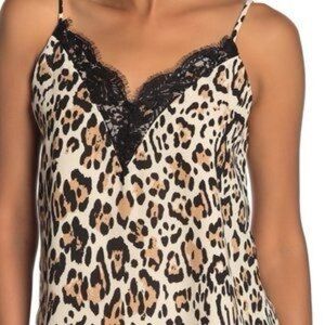 Socialite Leopard Spaghetti Strap Tank